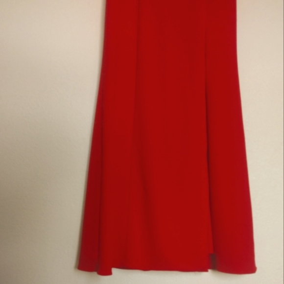 Off-Shoulder Red Evening Gown - Picture 3 of 16